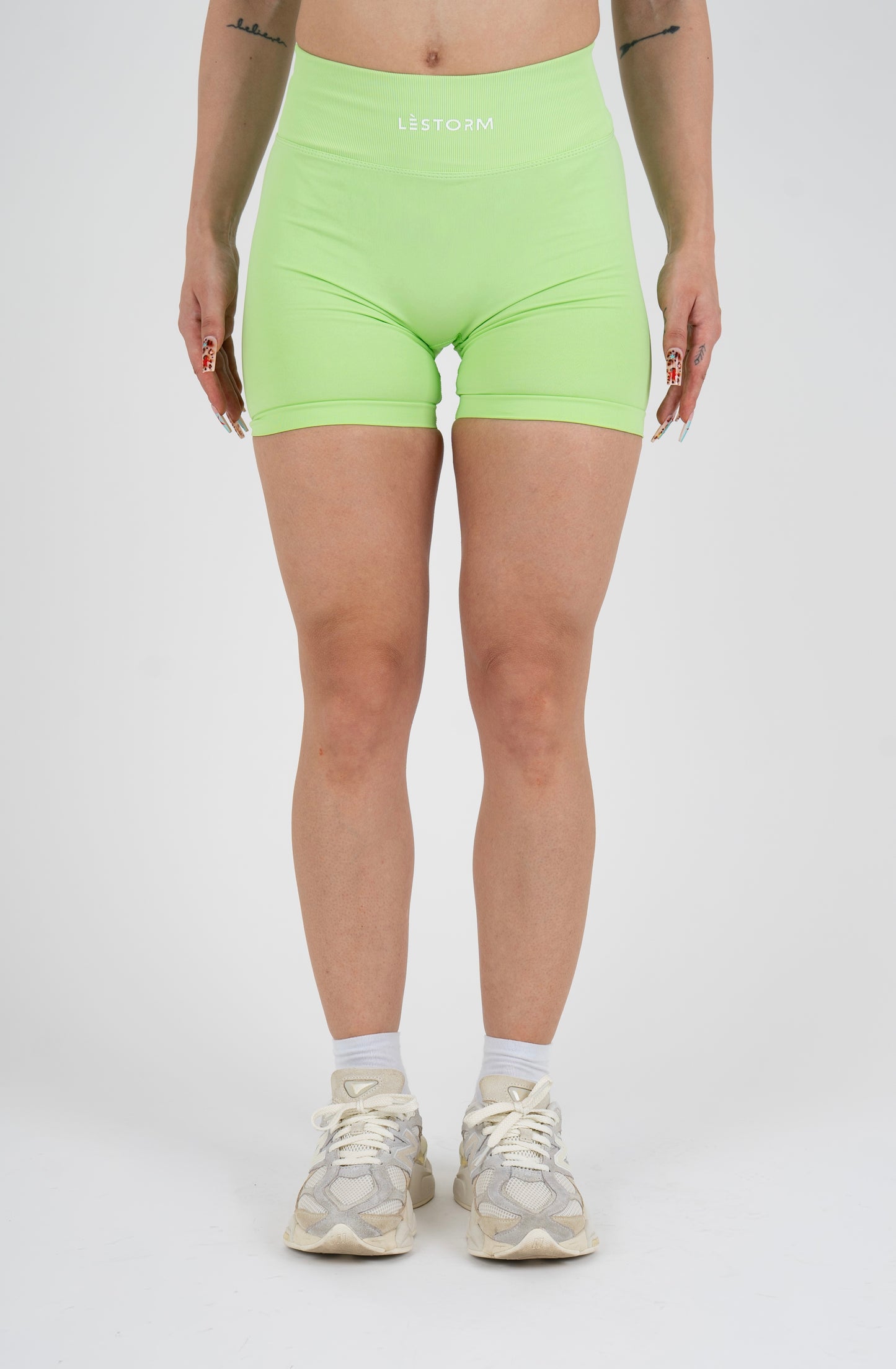 Impact neon green shorts