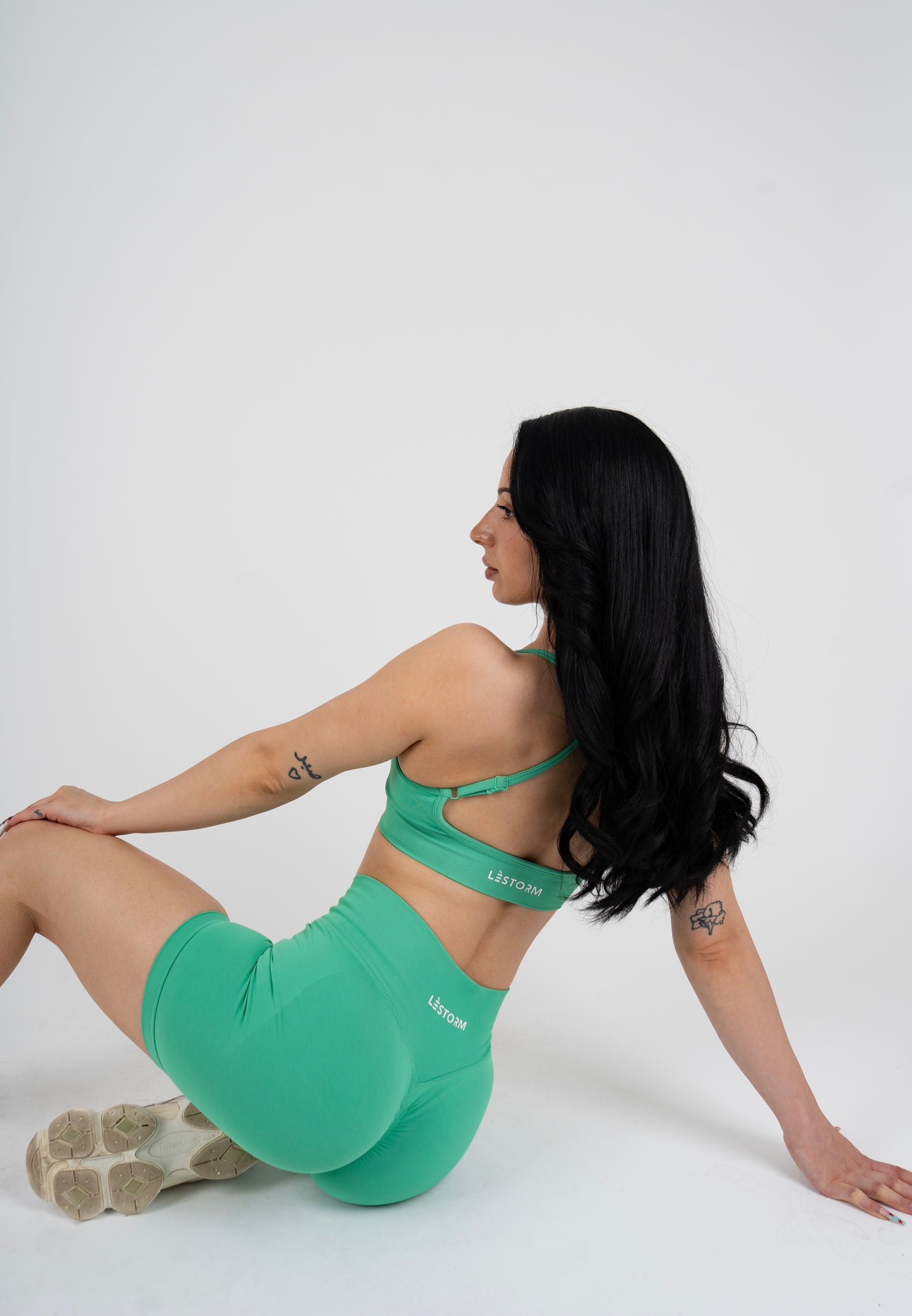 Impact green bra