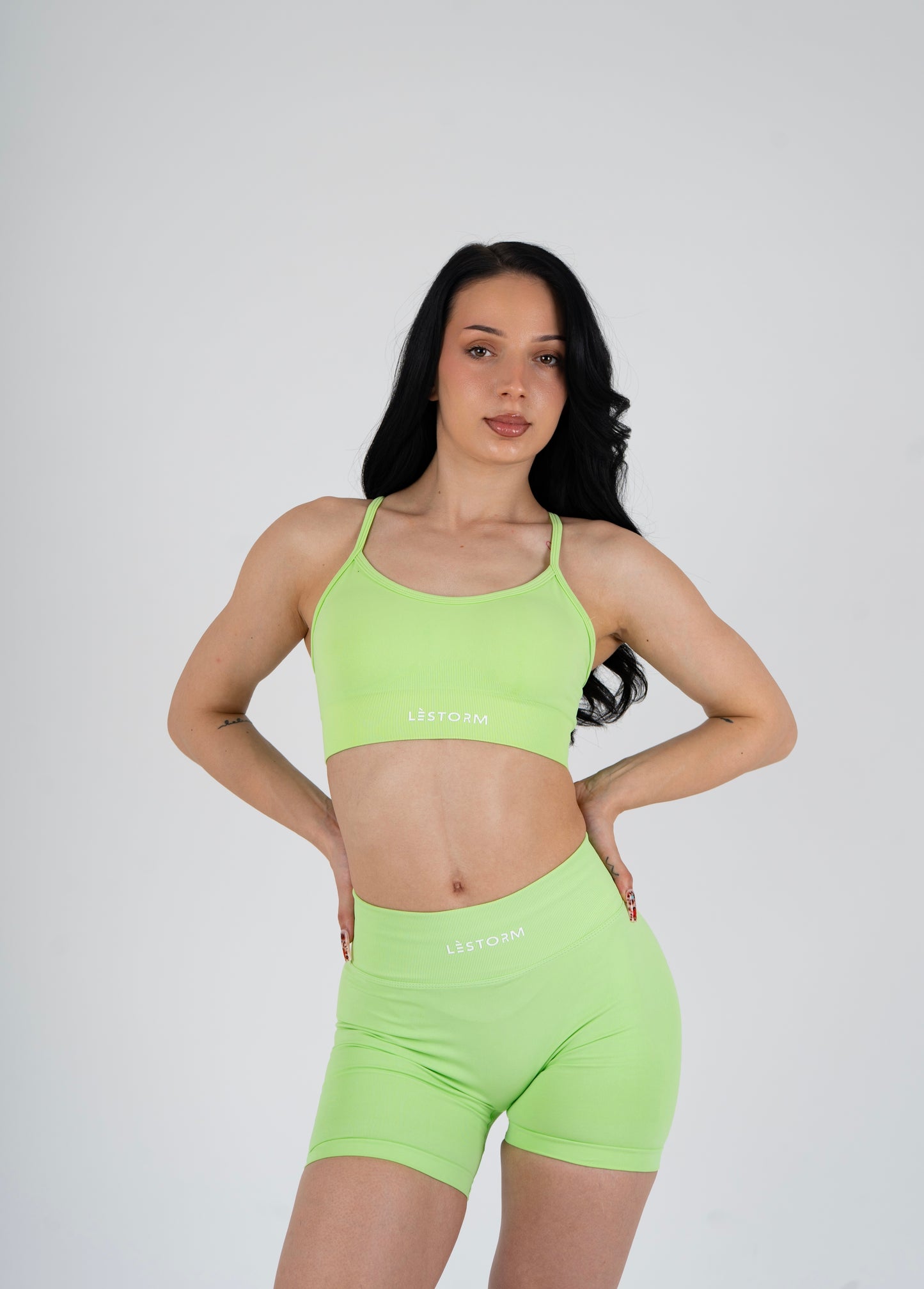 Impact neon green bra