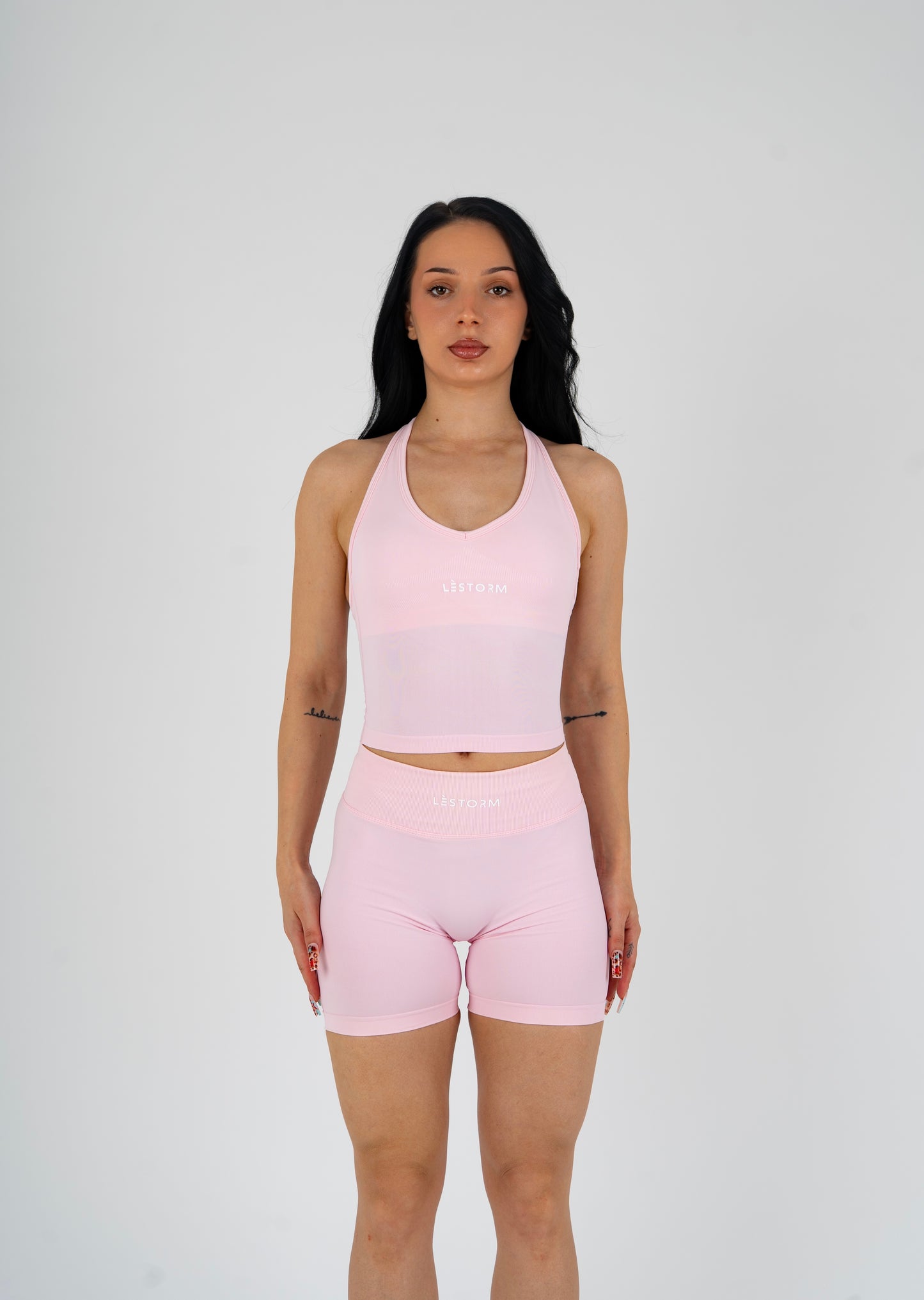 Impact halterneck pink bra