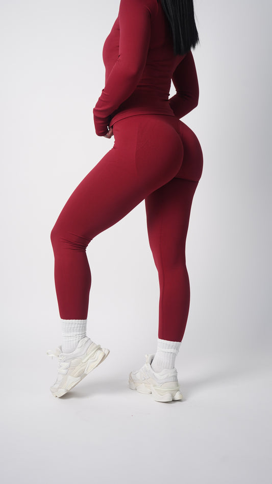 Lift Scrunch Leggings cherry red