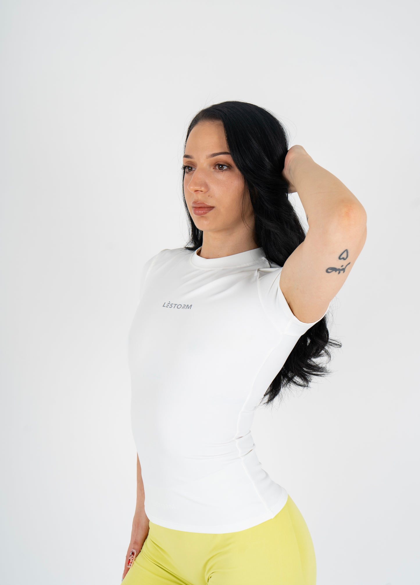 White Enhance short sleeve top