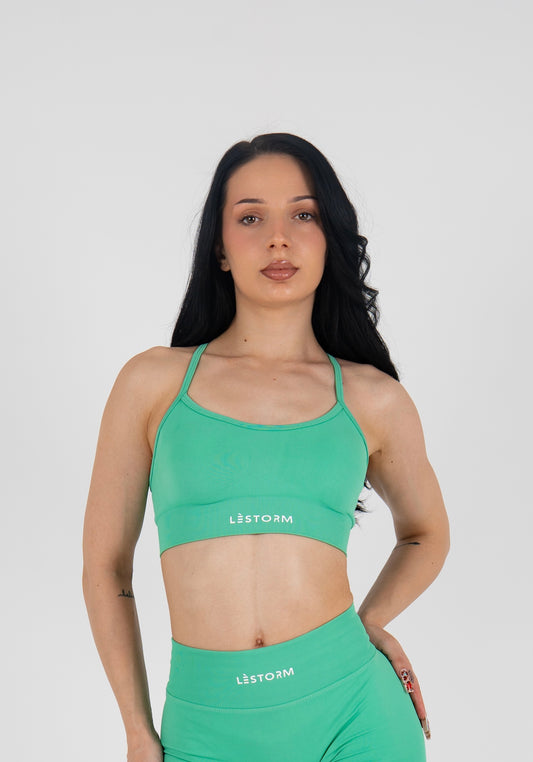 Impact green bra