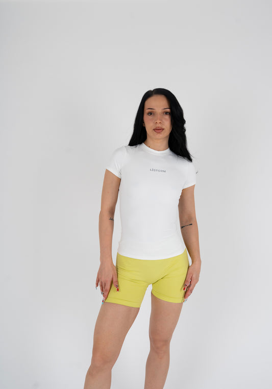 White Enhance short sleeve top