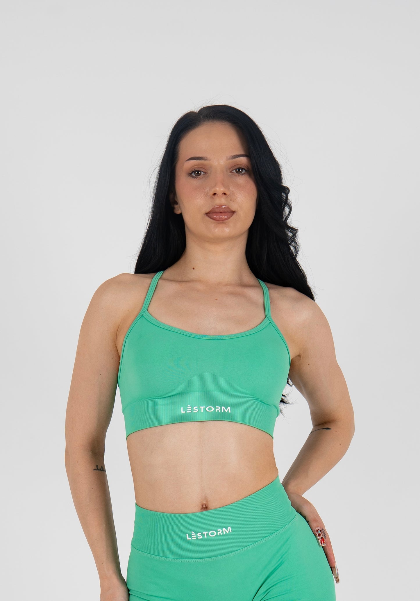 Impact green bra