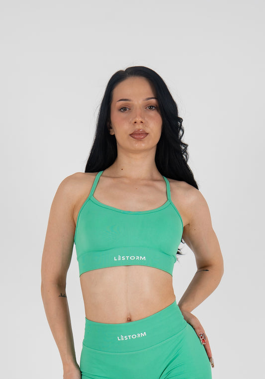 Impact green bra