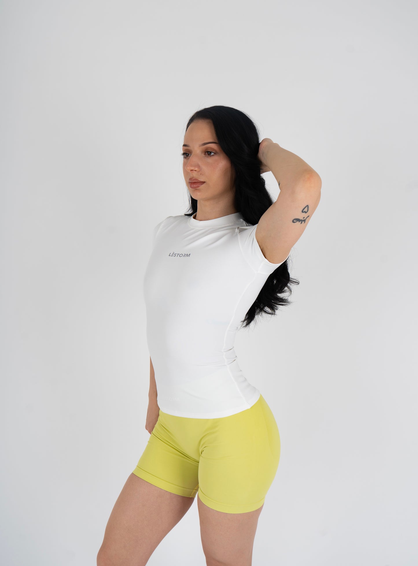 White Enhance short sleeve top
